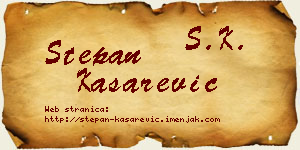 Stepan Kašarević vizit kartica